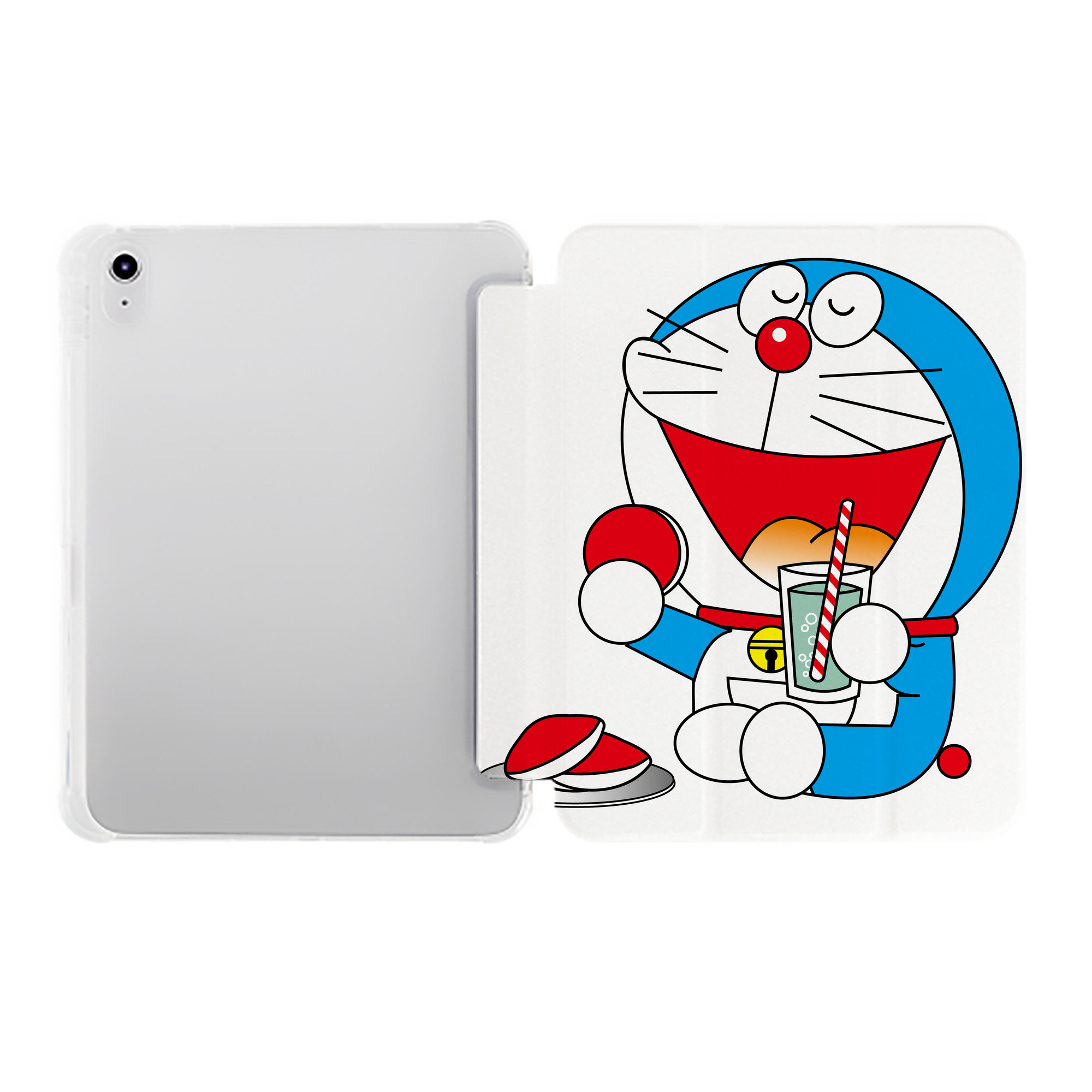 （画像用） ドラえもん Doraemon IPad ケース ペン収納付き 三つ折りスタンド PUレザー×シリコン 対応機種9.5/10.5/10.9インチ